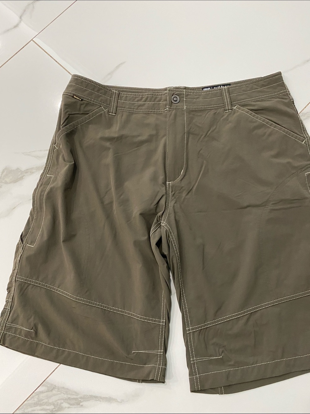 Kuhl Men's Olive/Tan Outdoor Stretch Shorts
